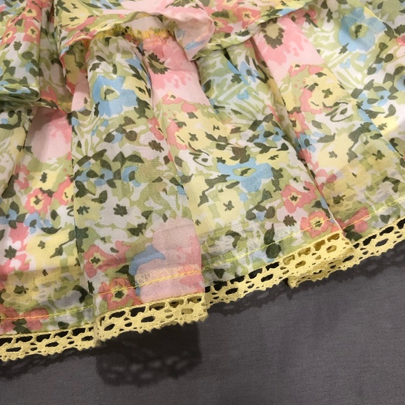 COPY - EUC Blueberi Floral High Neck Tiered Dress With Flower Size 12M - Picture 4 of 10